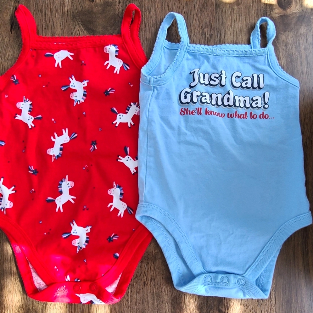 NEW 2 Pack Colorful Onsies